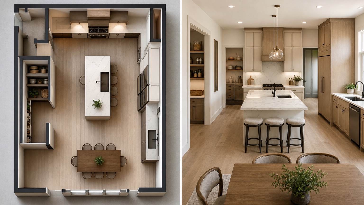 AI kitchen floor plan visualizer prompt history review board for constraints and next steps